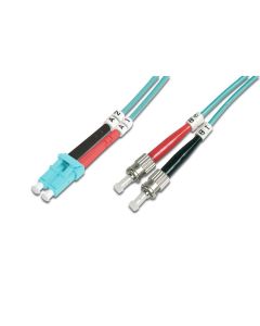 Digitus Cable Fibra Optica Duplex LC ST/BFOC 1m Azul