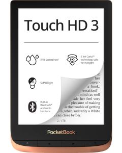 eBook PocketBook Touck HD 3 de 6 pulg 16GB Wifi Sonido estereo Bluetooth Libro Electronico Cobre