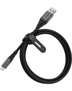 cable USB-A a Lightning OtterBox Reforzado Premium de Nylon MFi iPhone e iPad 1M Negro 